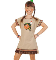 narrenwelt Kostüm Indianerin LANI  Kleid Indianer*in Mädchen Fasching Kinderkostüm 104 - 128