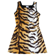 narrenwelt Kostüm Tiger Kleid Sweet Tisha  1tlg PLÜSCH Kinder-Kostüm Fasching Gr. 104 + 116