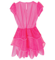 narrenwelt Kostüm Fee Blumenfee Elfe  Mädchen Kleid pink  Kinder-Kostüm Fasching Gr. 104-128