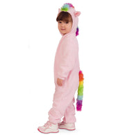 narrenwelt Kostüm Pony Overall rosa Pferdchen Flauschi Kinderkostüm Regenbogen Pferd Mädchen 104 SALE