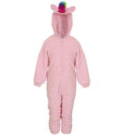 narrenwelt Kostüm Pony Overall rosa Pferdchen Flauschi Kinderkostüm Regenbogen Pferd Mädchen 104 SALE
