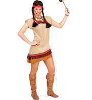 narrenwelt Kostüm Indianerin Kleid  Mädchen Teenie Fasching Kinder-Kostüm 1tlg  140 - 164