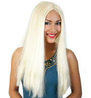 narrenwelt Perücke Vamp blond Langhaar Fasching Karneval Horror Halloween