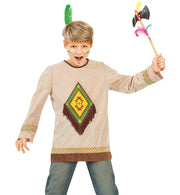 narrenwelt Kostüm Indianer Hintu Oberteil Jungen Fasching Kinder-Kostüm Wilder Westen Style 140 - 164