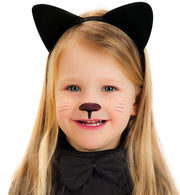 narrenwelt  Katze Haarreif und Schleife schwarz Katzen-Set klein, 2-tlg. Kostüm Accessoires
