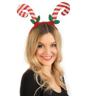 narrenwelt Haarreif Zuckerstange Elf Wichtel Nikolaus - Mütze rot/weiß Weihnachten Nikolaus Accessoire