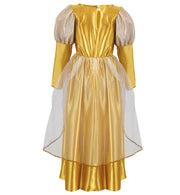 narrenwelt Kostüm Burgfräulein Markgräfin Edelfräulein Kleid abnehmbarer Schleppe Mädchen Prinzessin Gr. 116 - 152