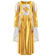 narrenwelt Kostüm Burgfräulein Markgräfin Edelfräulein Kleid abnehmbarer Schleppe Mädchen Prinzessin Gr. 116 - 152