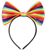 narrenwelt Haarreif Schleife bung Regenbogen Rainbow Party Accessoires Haarschmuck