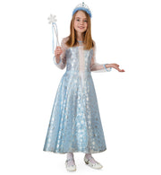 narrenwelt Kostüm Schneekönigin Mädchen Kleid blau Fasching 104-140