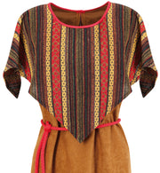narrenwelt Kostüm Indianerin HAKUNI 1tlg Damen Kleid mit Kordelgürtel  Damenkostüm Fasching Gr. 34 - 38