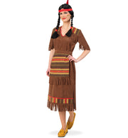 narrenwelt Kostüm Indianerin MATATI 1tlg Damen Kleid mit Schürze Damenkostüm Fasching Gr. 38 - 48
