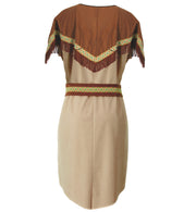 narrenwelt Kostüm Indianerin Sikari 1tlg Damen Kleid mit Gürtel Damenkostüm Fasching Gr. 46 _ 54