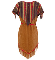narrenwelt Kostüm Indianerin HAKUNI 1tlg Damen Kleid mit Kordelgürtel  Damenkostüm Fasching Gr. 34 - 38