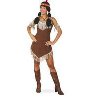 narrenwelt Kostüm  Indianerin SISIKA Damen Kleid Komplettkostüm mit Armstulpen Fasching Gr 36 - 44