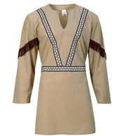 narrenwelt Kostüm Indianer JONES Oberteil Unisex  Fasching Gr L + XXL