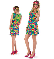 narrenwelt Kostüm Hippie HOPE Kleid  Damen Fasching 34-40