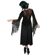 narrenwelt Kostüm Vamp Kleid KIRIA mit Stehkragen Damenkostüm Halloween Vamp Gr. 38 - 44