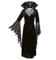narrenwelt Kostüm Vamp Kleid KIRIA mit Stehkragen Damenkostüm Halloween Vamp Gr. 38 - 44