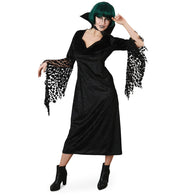 narrenwelt Kostüm Vamp Kleid KIRIA mit Stehkragen Damenkostüm Halloween Vamp Gr. 38 - 44