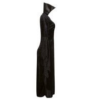 narrenwelt Kostüm Vamp Kleid KIRIA mit Stehkragen Damenkostüm Halloween Vamp Gr. 38 - 44