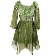 narrenwelt Kostüm Waldelfe Elfe Kleid Fee Damen Fasching Cosplay 38 - 44