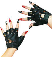 narrenwelt Punk Handschuhe schwarz Kostüm Accessoires