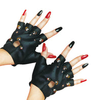 narrenwelt Punk Handschuhe schwarz Kostüm Accessoires