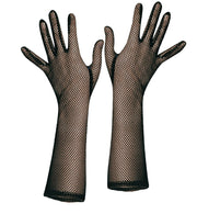 narrenwelt Netz Handschuhe Netzhandschuhe schwarz lang ca. 40 cm Kostüm Accessoire
