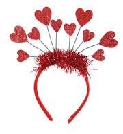 narrenwelt Amor Haarreif rote Glitzerherzen Köln Glitzer Herzen rot Amorkostüm Valentin Karneval Accessoires