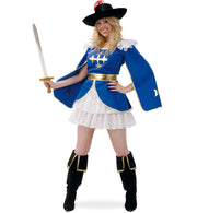 narrenwelt Kostüm Musketier Frau Aramea Damen Kleid mit Gürtel Gr 36 - 46 Damenkostüm Fasching