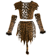 narrenwelt Kostüm Katze Samtpfote Tiger 2tlg mit Armstulpen Damen Kostüm Fasching Gr 36 - 42