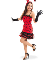 Marienkäfer Marie 34 Kleid Damen Kostüm Faschingkostüm Plüsch