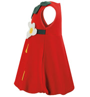 narrenwelt Kostüm Erdbeere Emily Strawberry mit Haarreif Baby Kinderkostüm Mädchen Gr. 98 + 104