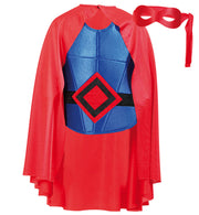 narrenwelt Kostüm Super Hero Green 3tlg. Set 104/116 Kinderkostüm Cape/Umhang + Brustpanzer + Augenmaske Fasching Kleinkind Kinder - Kostüm