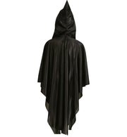 narrenwelt Kostüm Böser Geist 1tlg. mit Kapuze schwarz  Umhang Überwurf  Halloween  Gr 128/140