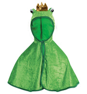 narrenwelt Kostüm Frosch Cape mit Kapuze grün Märchen Froschkönig Umhang Babykostüm Kind Gr. 98/104
