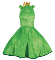 narrenwelt Kostüm Frosch Cape mit Kapuze grün Märchen Froschkönig Umhang Babykostüm Kind Gr. 98/104